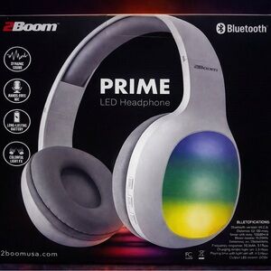 🎧 PRIME LED Bluetooth Headphones – Brand New 🎧